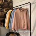 Tendencia de color sólido de gran tamaño sudadera con capucha de primavera/otoño